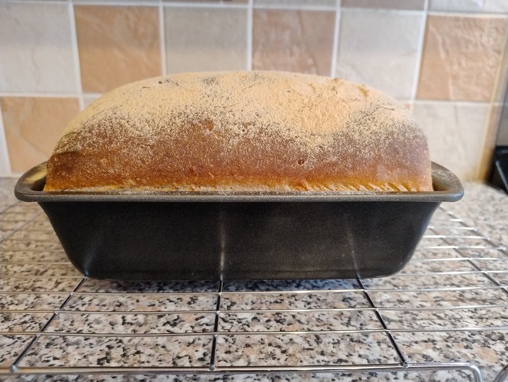 Baked Loaf In The Tin Side View